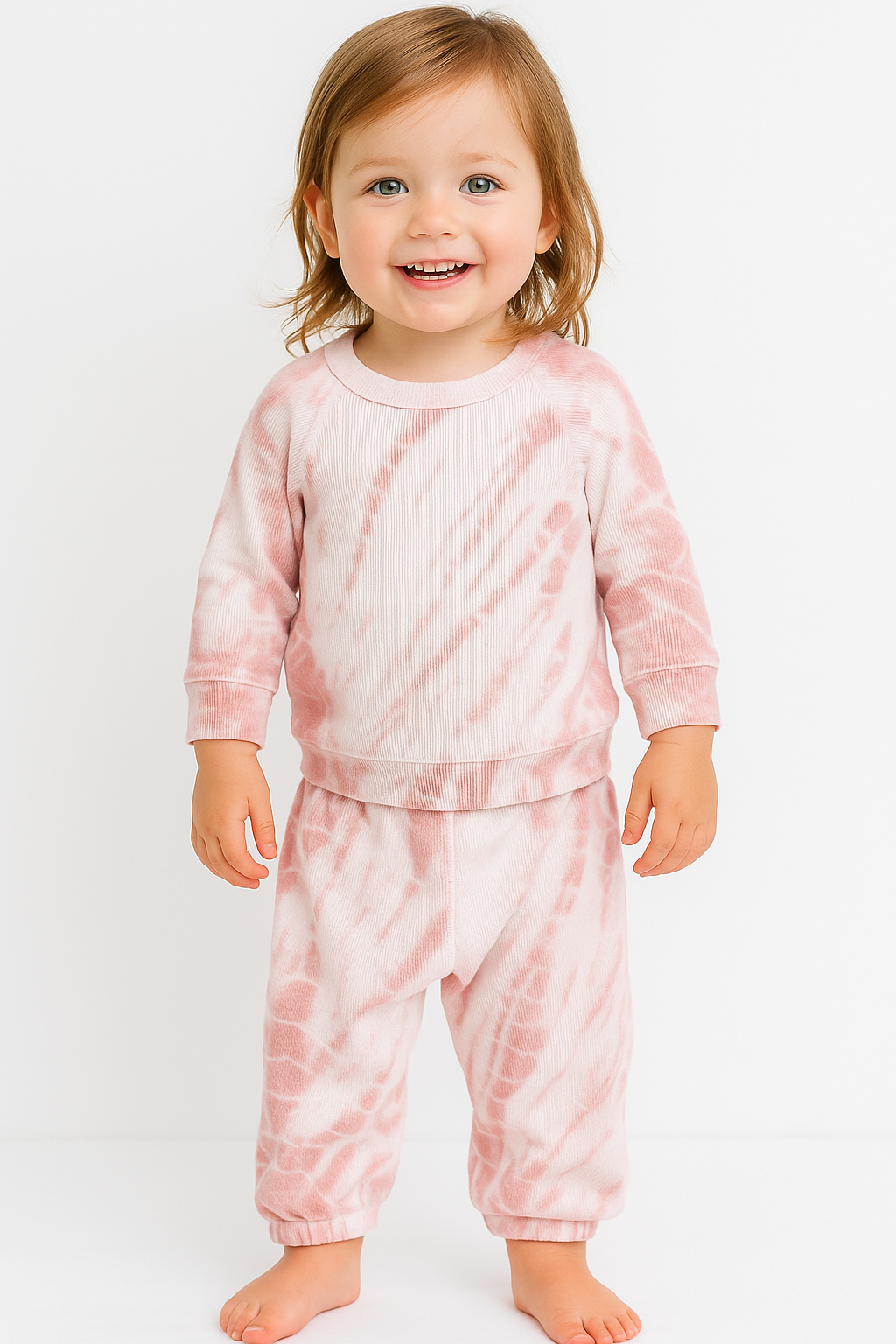 Tie Dye Rib Pullover and Pant Sets