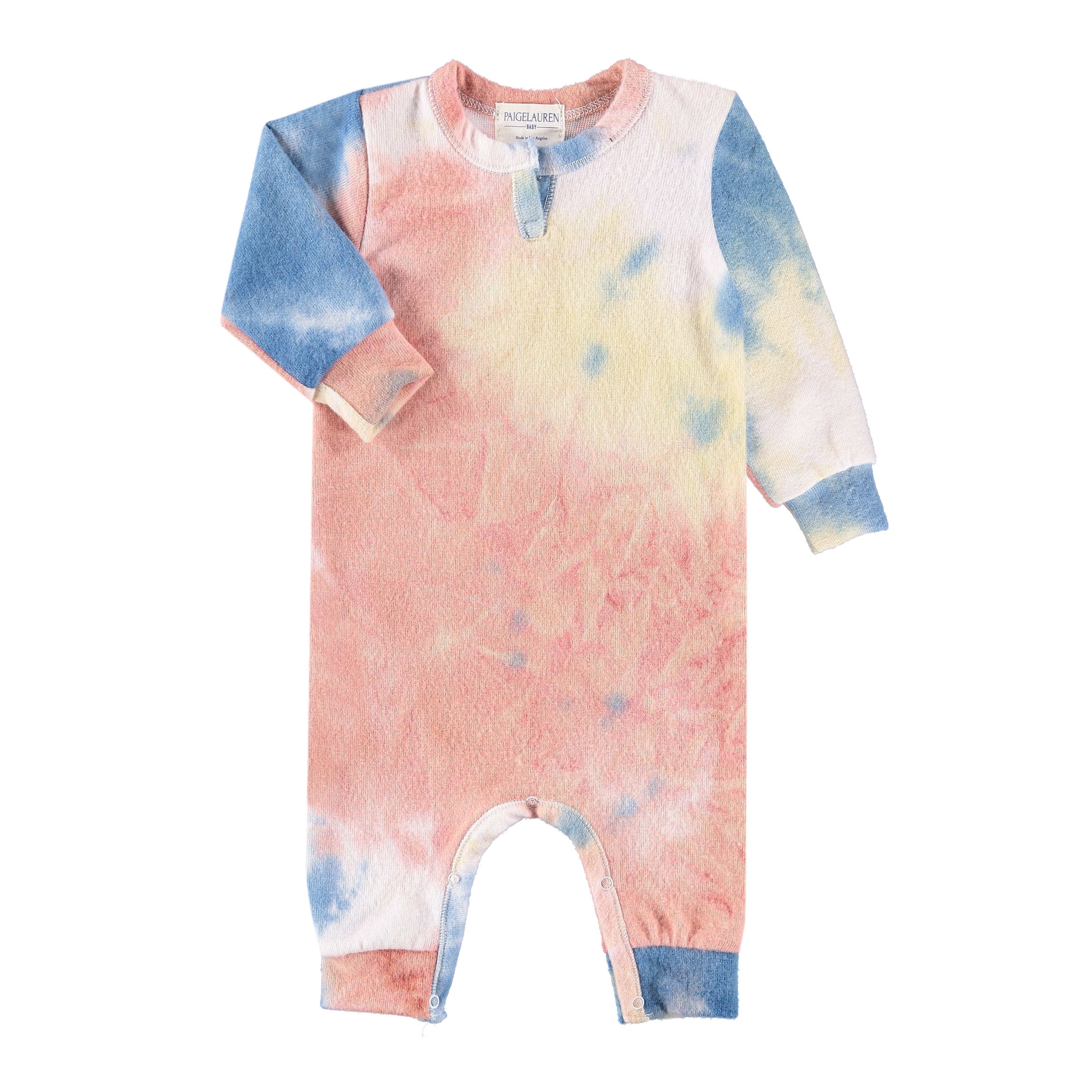 Eco-Hacci Multi Tie Dye Henley Romper