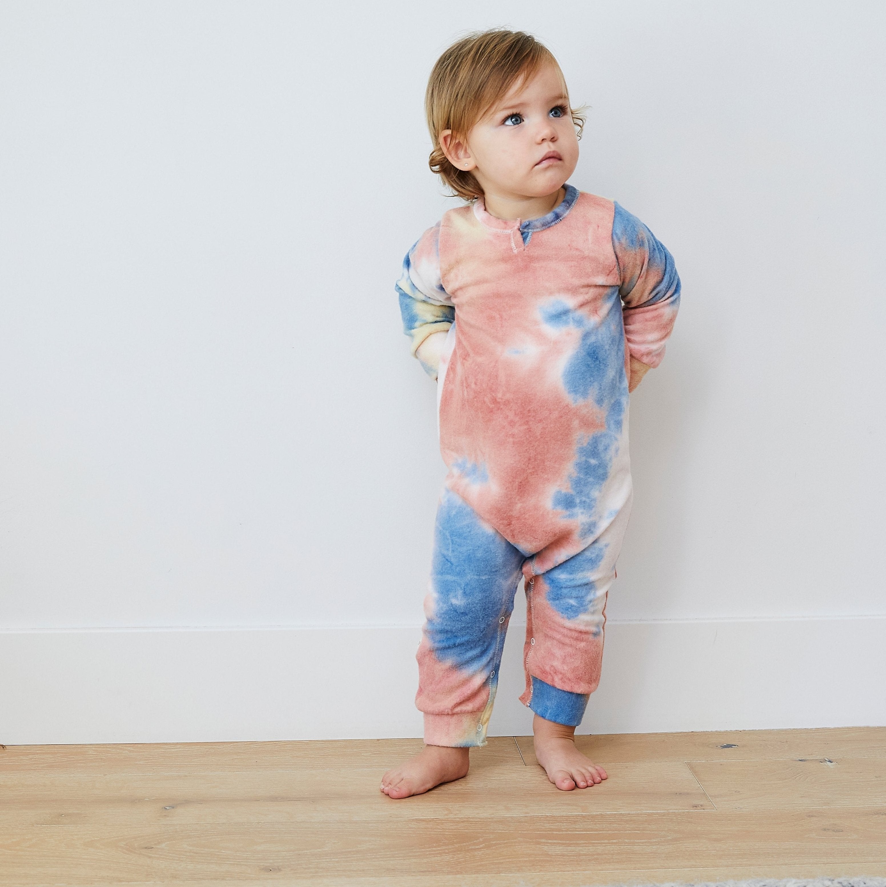 Eco-Hacci Multi Tie Dye Henley Romper
