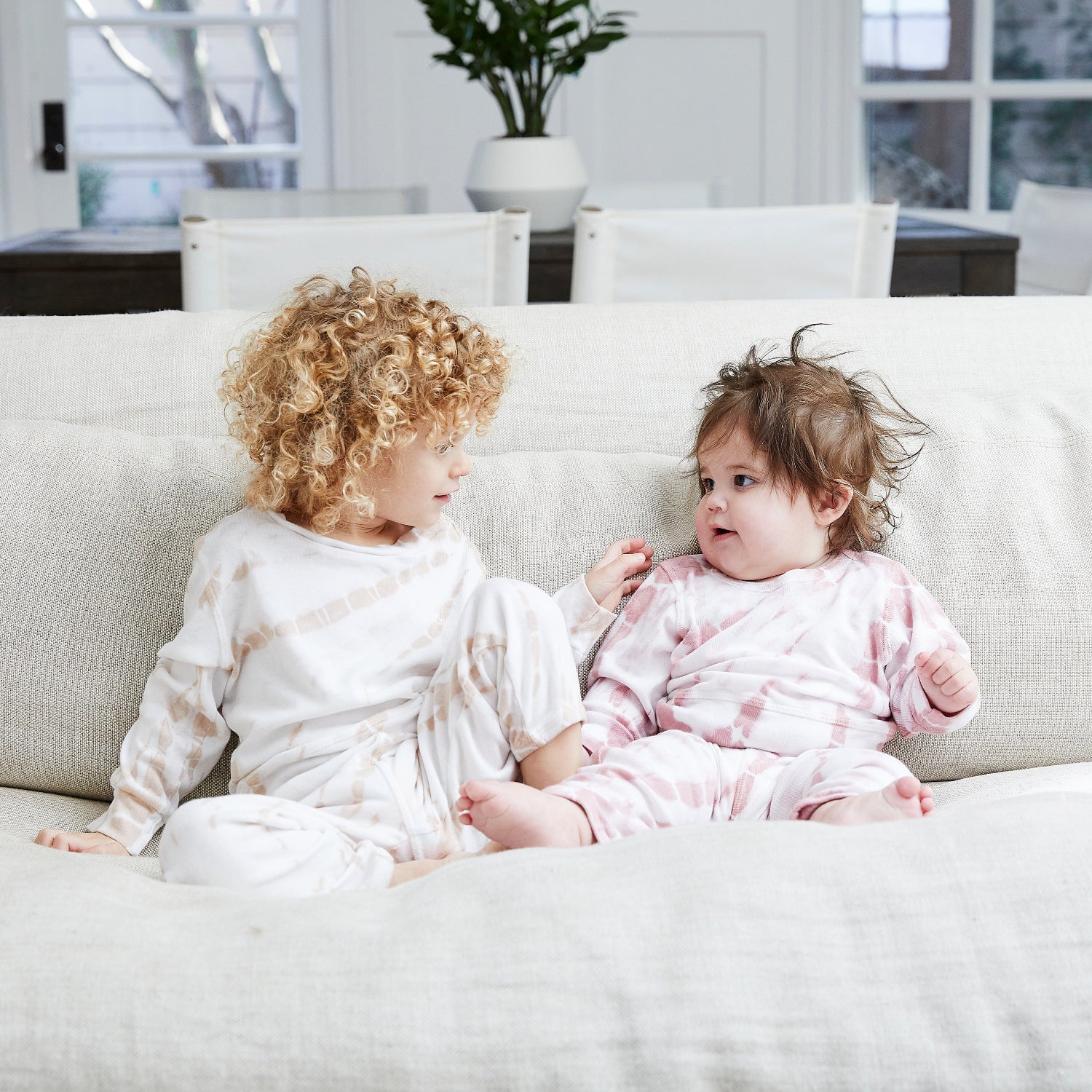 Tie Dye Rib Pullover and Pant Sets